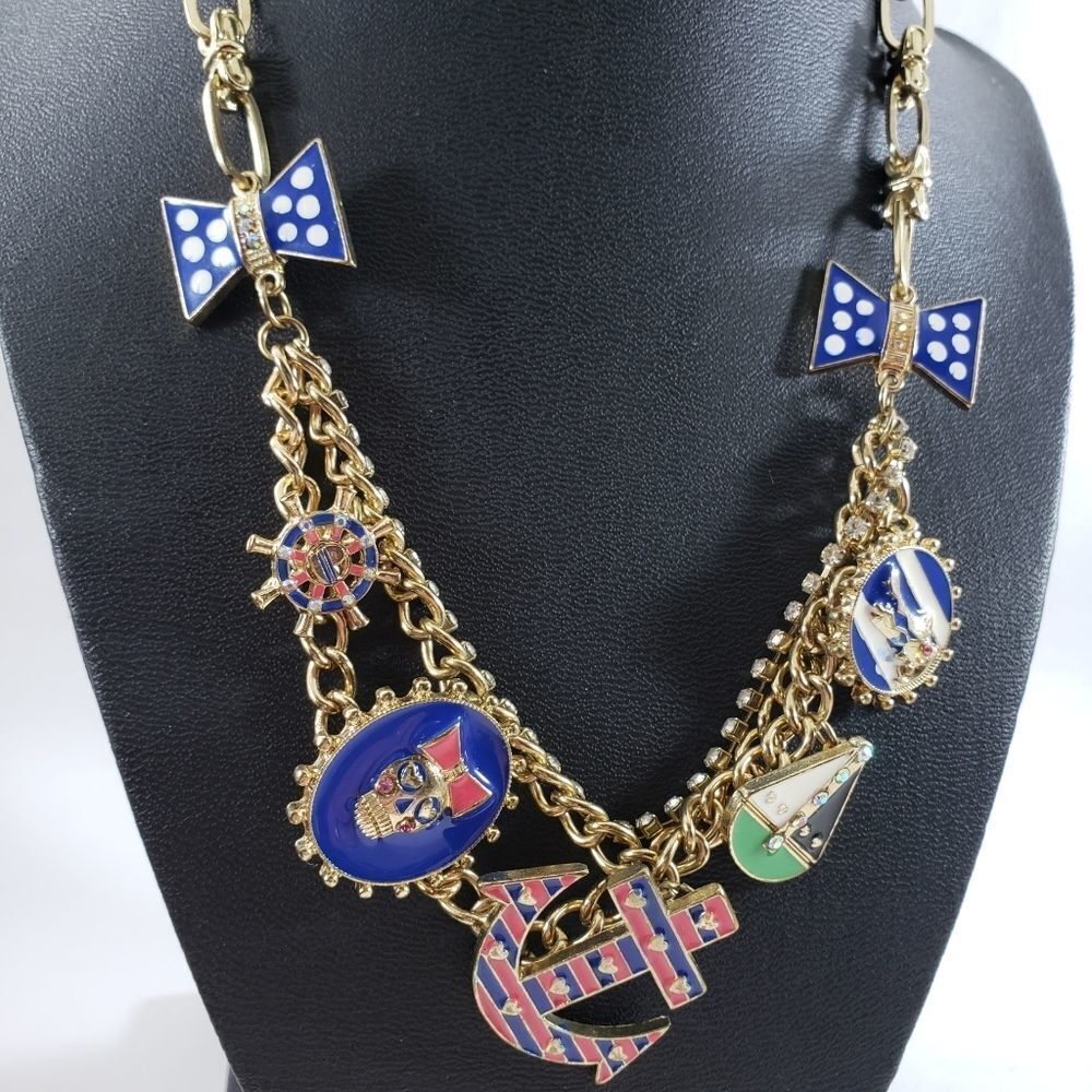 Betsey Johnson vintage nautical statement necklace - Picture 2 of 3